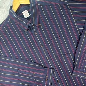 Brooks Brothers XL Mens Long Sleeve‎ Button Down Striped Non Iron Shirt Preppy